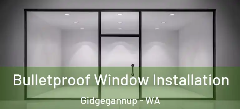 Bulletproof Window Installation Gidgegannup - WA