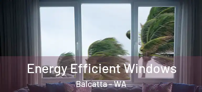 Energy Efficient Windows Balcatta - WA