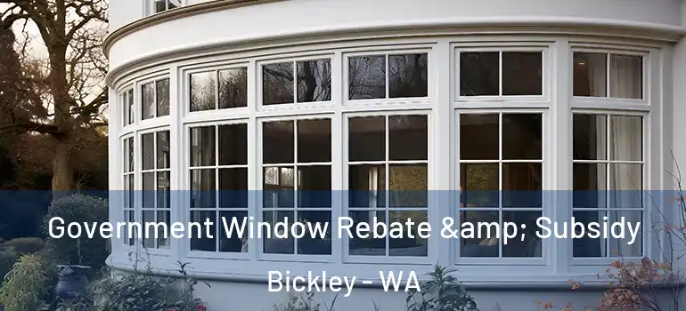Government Window Rebate & Subsidy Bickley - WA