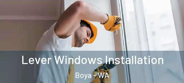 Lever Windows Installation Boya - WA