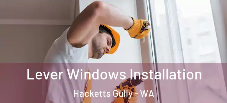  Lever Windows Installation Hacketts Gully - WA