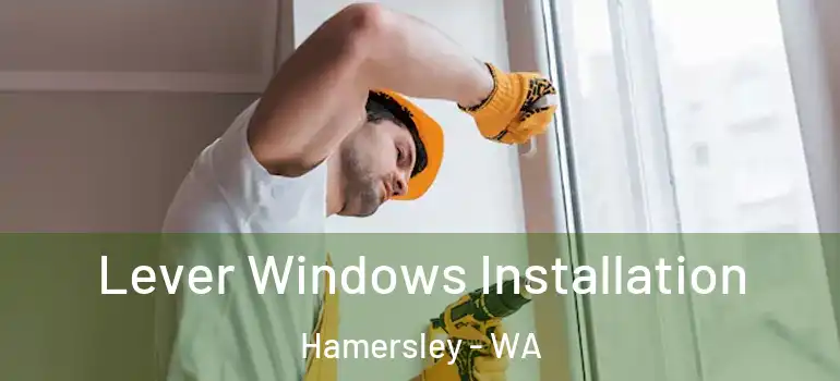  Lever Windows Installation Hamersley - WA