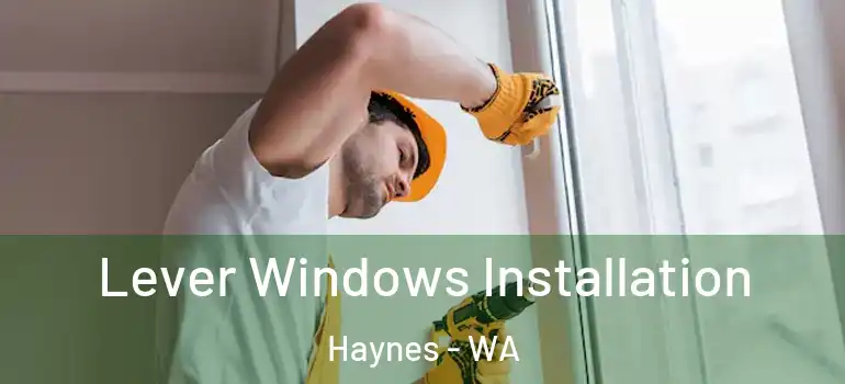 Lever Windows Installation Haynes - WA