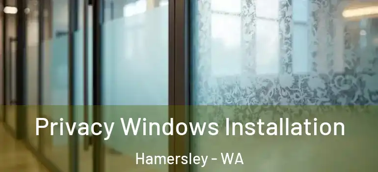  Privacy Windows Installation Hamersley - WA