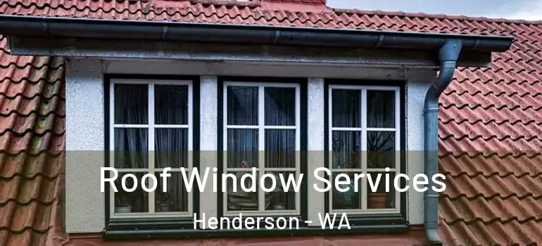 Roof Window Services Henderson - WA