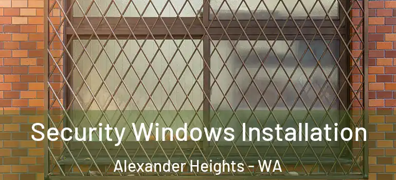 Security Windows Installation Alexander Heights - WA