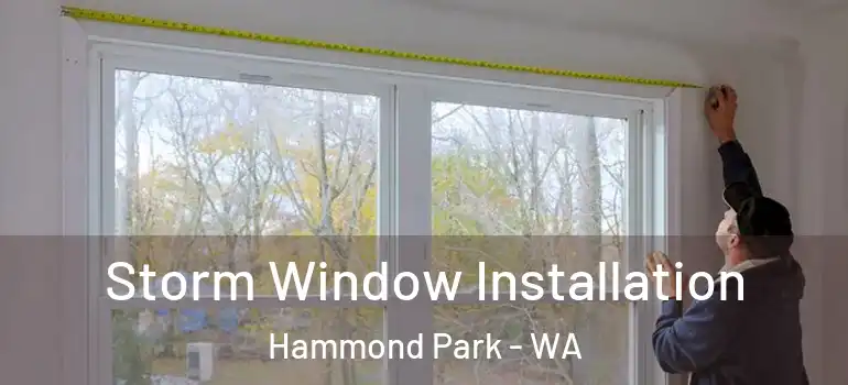Storm Window Installation Hammond Park - WA