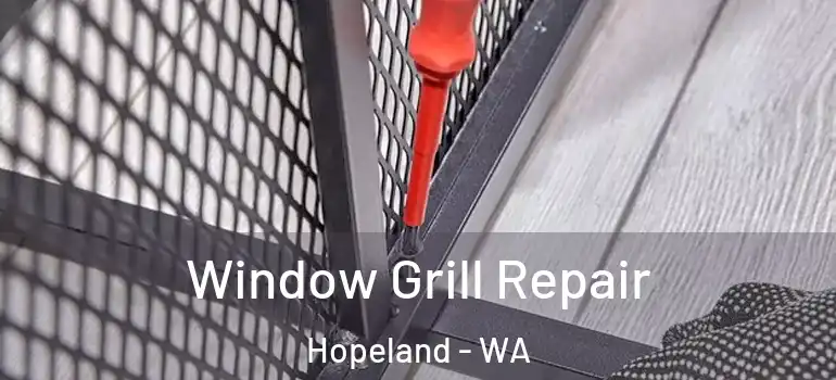 Window Grill Repair Hopeland - WA