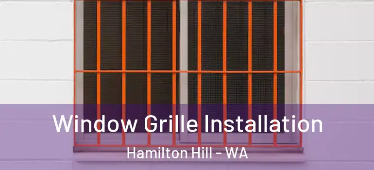 Window Grille Installation Hamilton Hill - WA