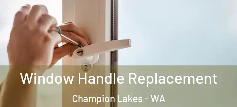 Window Handle Replacement Champion Lakes - WA