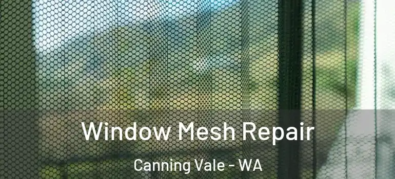 Window Mesh Repair Canning Vale - WA