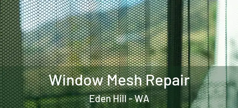 Window Mesh Repair Eden Hill - WA