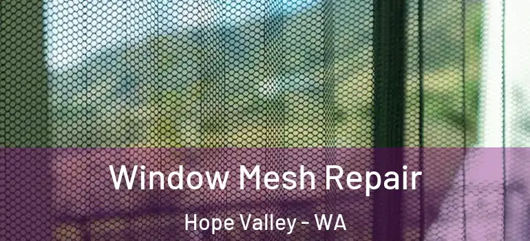 Window Mesh Repair Hope Valley - WA