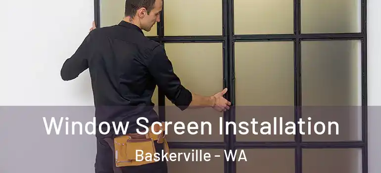 Window Screen Installation Baskerville - WA