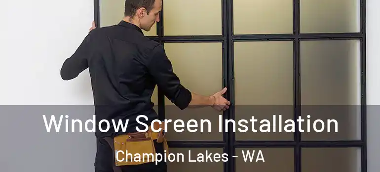  Window Screen Installation Champion Lakes - WA