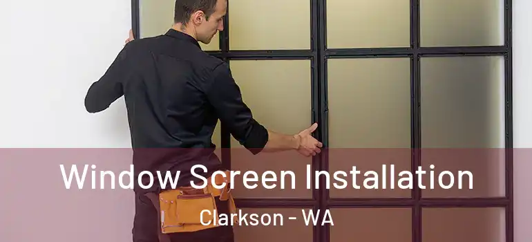 Window Screen Installation Clarkson - WA