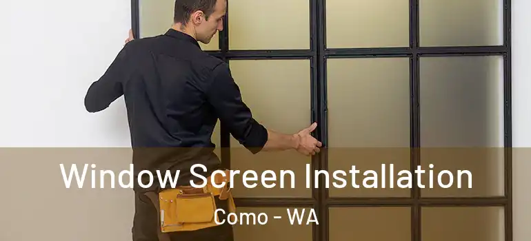 Window Screen Installation Como - WA