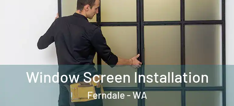 Window Screen Installation Ferndale - WA