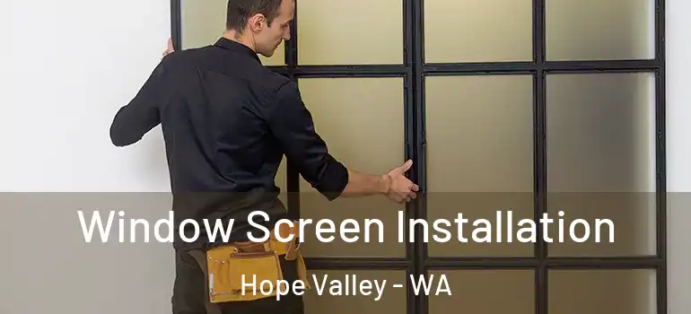 Window Screen Installation Hope Valley - WA